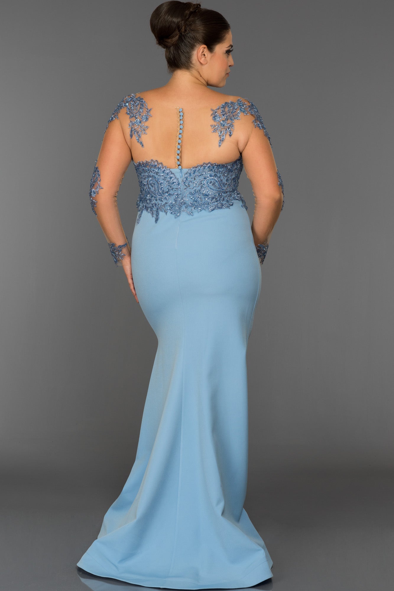 Long Blue Evening Dress