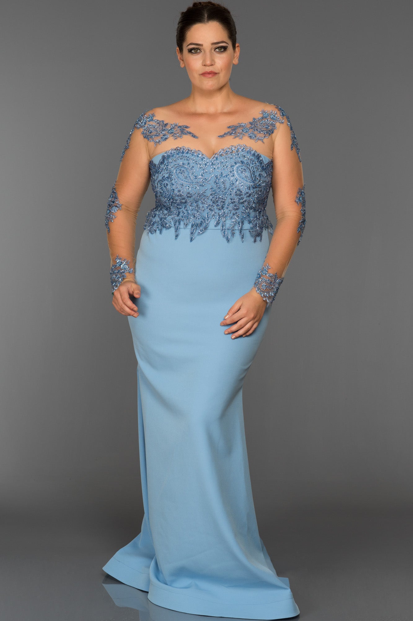 Long Blue Evening Dress