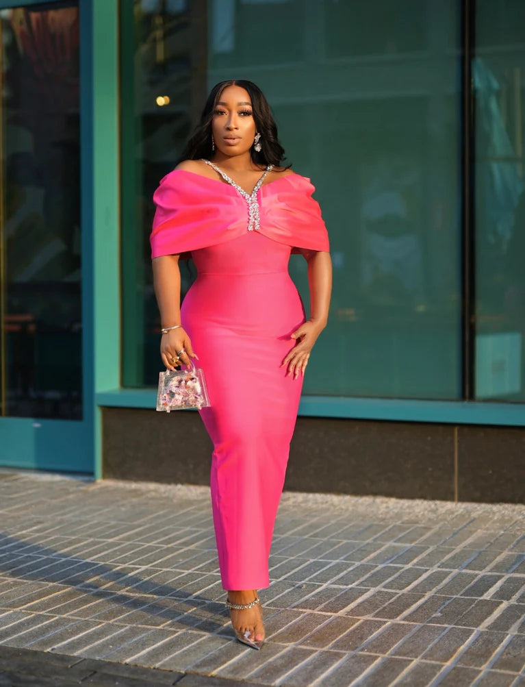 Fuchsia Glam Evening Dress